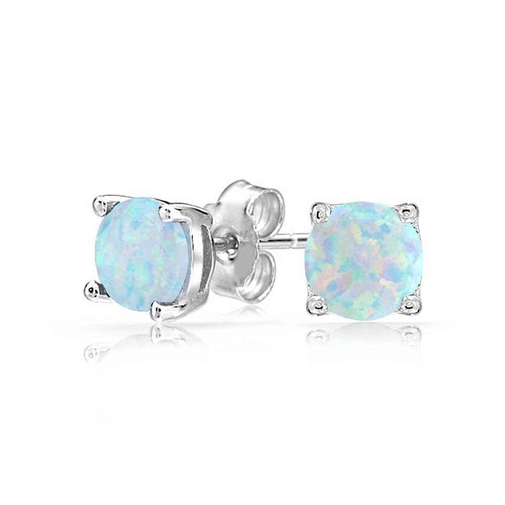 1.55 CTTW Oceanic Opal Classic Studs in 18K Gold Plating (Multiple Options)