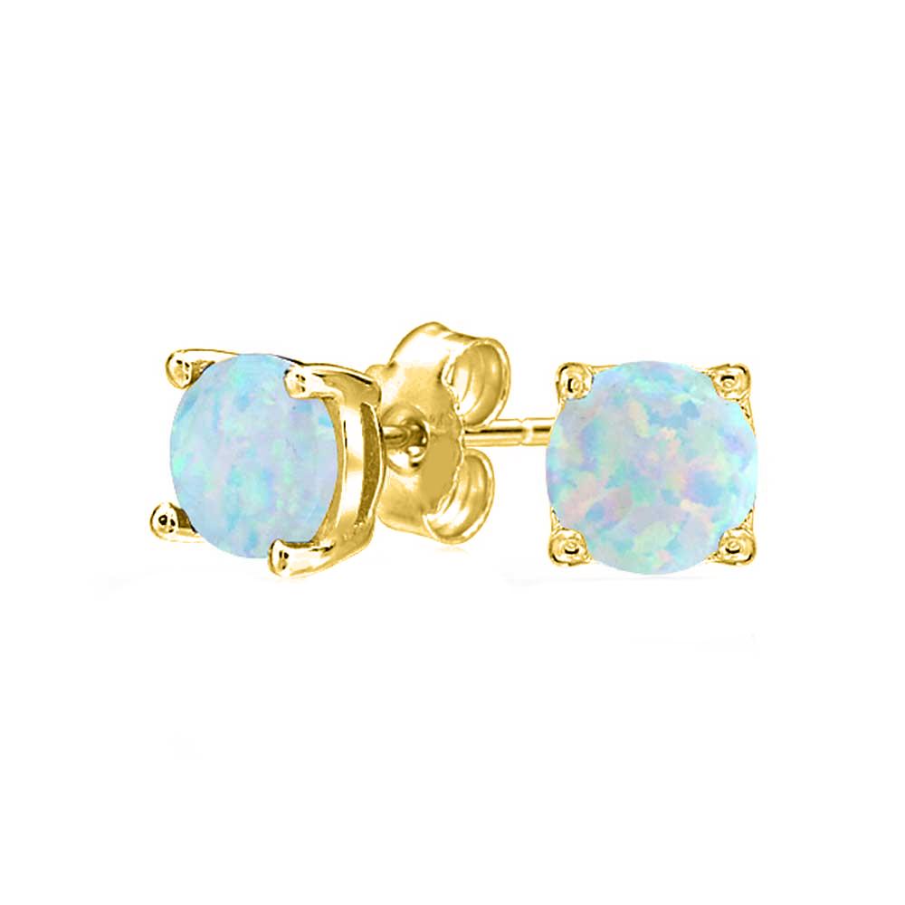 1.55 CTTW Oceanic Opal Classic Studs in 18K Gold Plating (Multiple Options)