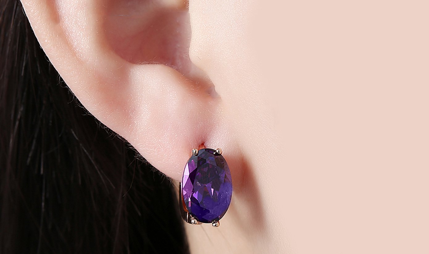 14K Gold Plating Large Diamond Cut Elements Clip On Earrings- Two Options Available ITALY Design