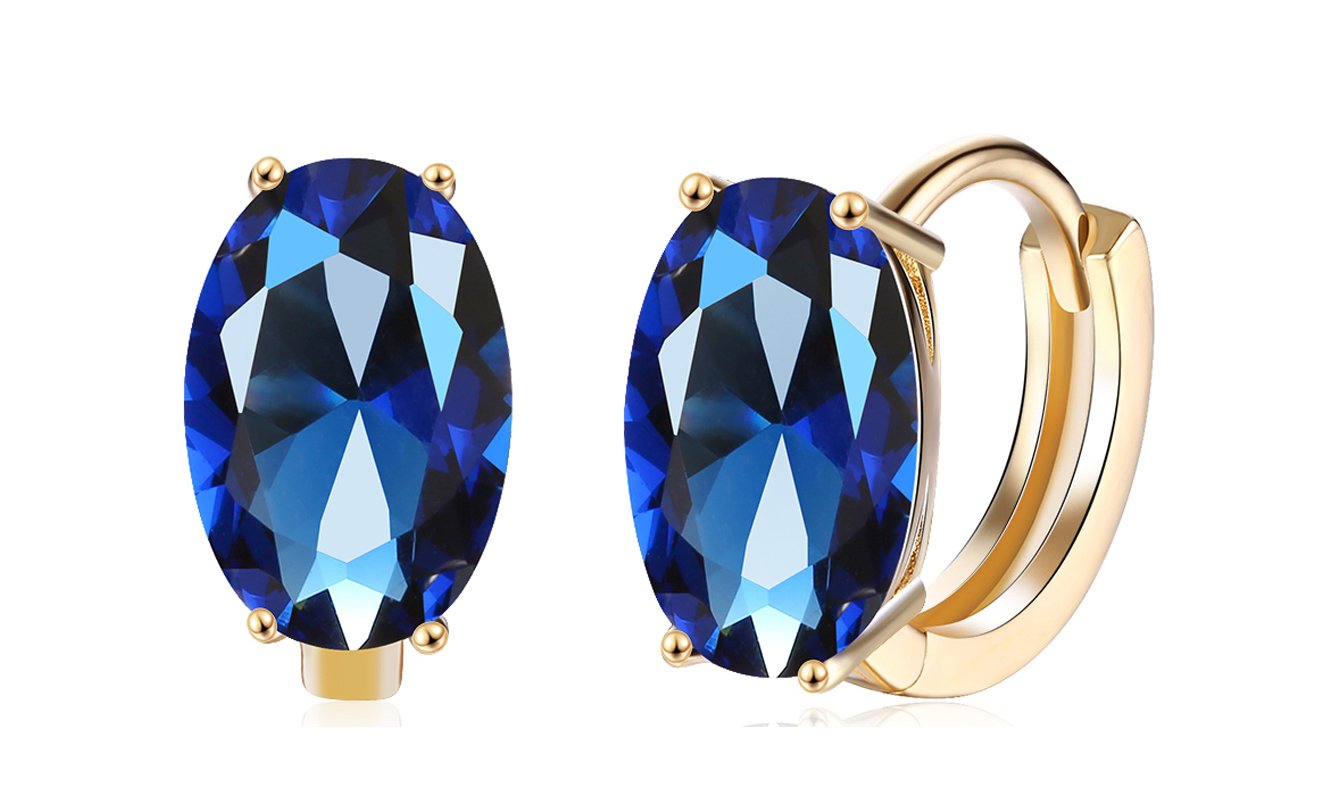 14K Gold Plating Large Diamond Cut Elements Clip On Earrings- Two Options Available ITALY Design