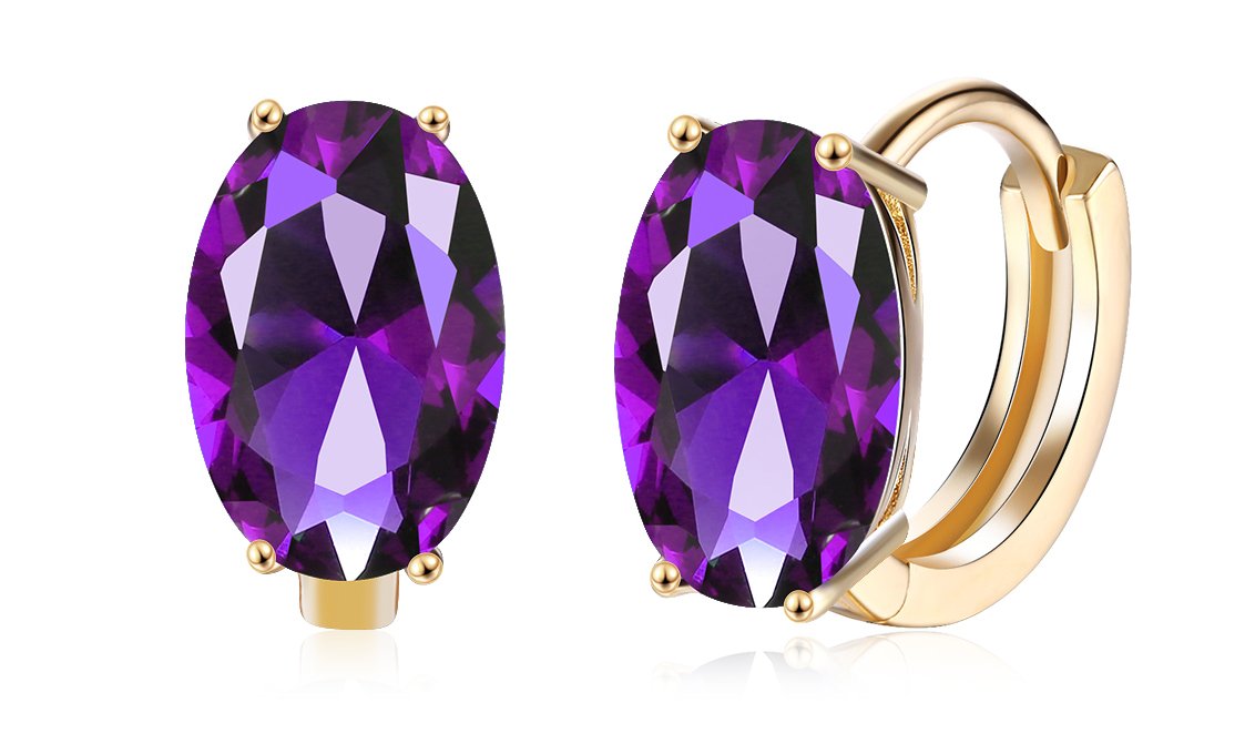 14K Gold Plating Large Diamond Cut Elements Clip On Earrings- Two Options Available ITALY Design